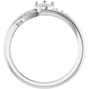 18K White Gold 3.75 mm Round Ring Mounting – image 4