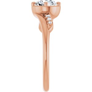 10K Rose Gold 5.8 mm Round Ring Mounting – image 7