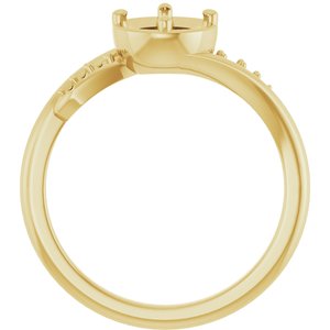 18K Yellow Gold 5.8 mm Round Ring Mounting – image 4
