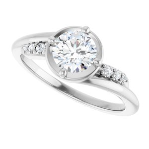 Continuum Sterling Silver 5.8 mm Round Ring Mounting – image 8
