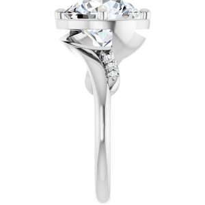 14K X1 White Gold 10 mm Round Ring Mounting – image 7