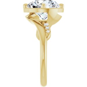 14K Yellow Gold 10 mm Round Ring Mounting – image 7