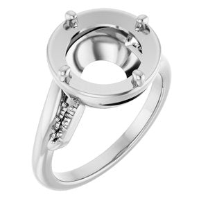 Continuum Sterling Silver 10 mm Round Ring Mounting – image 2