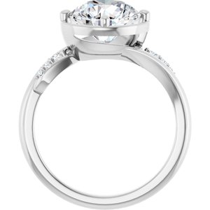 Continuum Sterling Silver 8.8 mm Round Ring Mounting – image 3