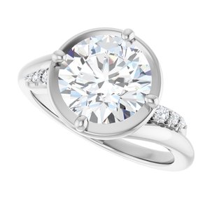 Continuum Sterling Silver 8.8 mm Round Ring Mounting – image 8