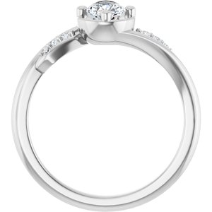 Platinum 7x4.5 mm Pear Ring Mounting – image 3