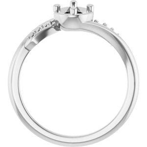 Platinum 7x4.5 mm Pear Ring Mounting – image 4
