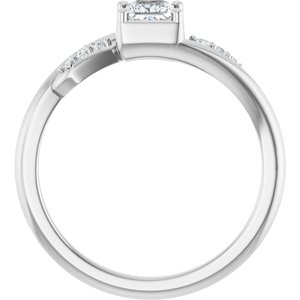 Continuum Sterling Silver 3.75x3.75 mm Square Ring Mounting – image 3
