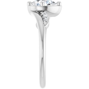 10K White Gold 7x4.5 mm Pear Ring Mounting – image 7