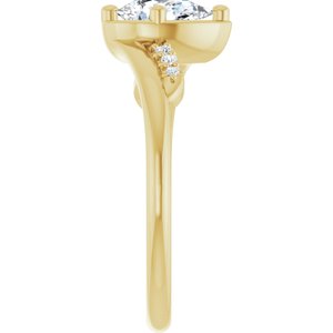 10K Yellow Gold 7x4.5 mm Pear Ring Mounting – image 7