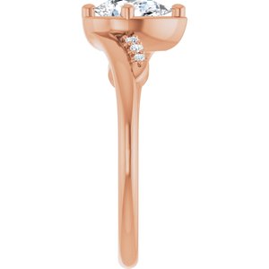 14K Rose Gold 7x4.5 mm Pear Ring Mounting – image 7