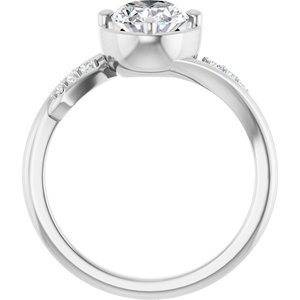 Platinum 8.5x6.5 mm Oval Ring Mounting – image 3