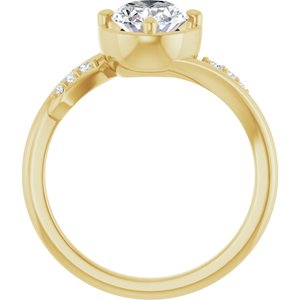 18K Yellow Gold 8.5x6.5 mm Oval Ring Mounting – image 3
