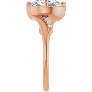 18K Rose Gold 8.5x6.5 mm Oval Ring Mounting – image 7