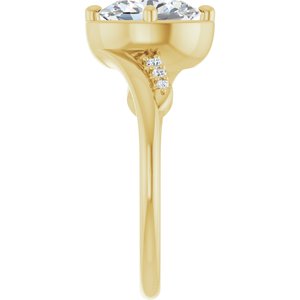 10K Yellow Gold 8.5x6.5 mm Oval Ring Mounting – image 7
