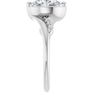 14K White Gold 8.5x6.5 mm Oval Ring Mounting – image 7