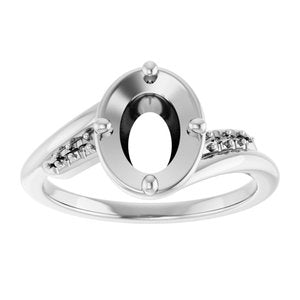 Continuum Sterling Silver 8x6 mm Oval Ring Mounting – image 6