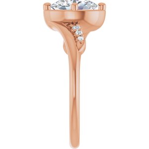 10K Rose Gold 8x6 mm Oval Ring Mounting – image 7