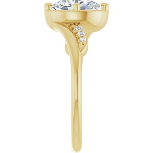 18K Yellow Gold 8x6 mm Oval Ring Mounting – image 7