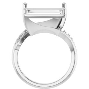 Continuum Sterling Silver 12x12 mm Square Ring Mounting – image 4
