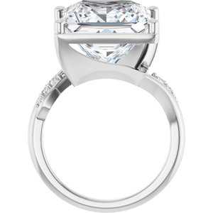 Sterling Silver 12x12 mm Square Ring Mounting – image 3