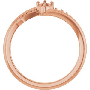 14K Rose Gold 5x3 mm Marquise Ring Mounting – image 4