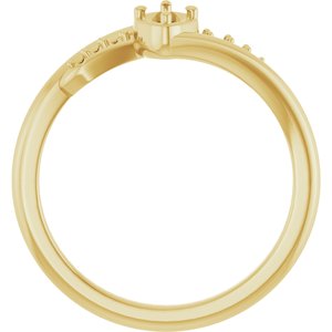 10K Yellow Gold 5x3 mm Marquise Ring Mounting – image 4