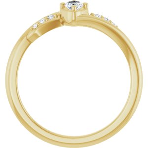 10K Yellow Gold 5x3 mm Marquise Ring Mounting – image 3