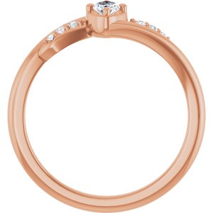 14K Rose Gold 5x3 mm Marquise Ring Mounting – image 3