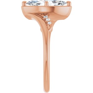 10K Rose Gold 11x5.5 mm Marquise Ring Mounting – image 7