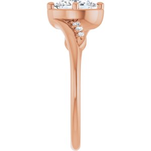 10K Rose Gold 7x5 mm Oval Ring Mounting – image 7