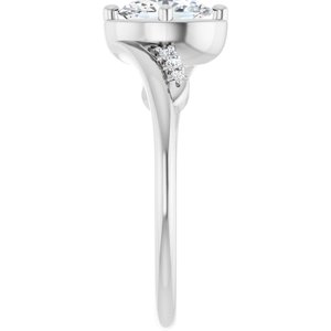 14K X1 White Gold 7x5 mm Oval Ring Mounting – image 7