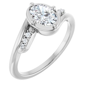 Continuum Sterling Silver 7x5 mm Oval Ring Mounting