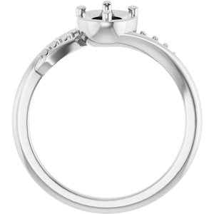 Continuum Sterling Silver 7x5 mm Oval Ring Mounting – image 4
