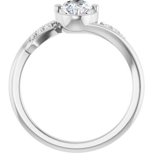 Platinum 7x5 mm Oval Ring Mounting – image 3