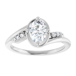 Continuum Sterling Silver 7x5 mm Oval Ring Mounting – image 5