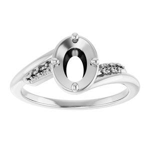 Continuum Sterling Silver 7x5 mm Oval Ring Mounting – image 6