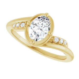 10K Yellow Gold 7x5 mm Oval Ring Mounting – image 8