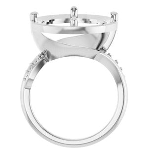 Continuum Sterling Silver 15 mm Round Ring Mounting – image 4