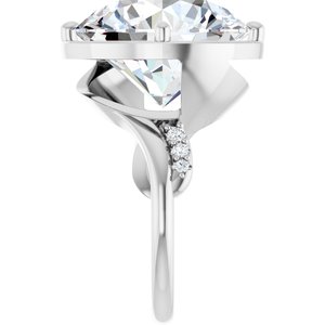 18K White Gold 16 mm Round Ring Mounting – image 7
