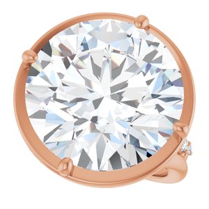 10K Rose Gold 16 mm Round Ring Mounting – image 8