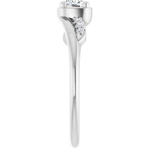 Platinum 4x4 mm Cushion Ring Mounting – image 7