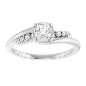 Continuum Sterling Silver 4x4 mm Cushion Ring Mounting – image 5