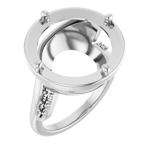 Continuum Sterling Silver 15 mm Round Ring Mounting – image 2