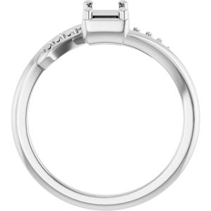 Platinum 6x4 mm Emerald Ring Mounting – image 4