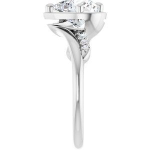 Continuum Sterling Silver 8x8 mm Heart Ring Mounting – image 7