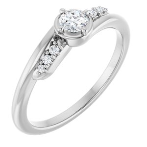 Continuum Sterling Silver 3.5 mm Round Ring Mounting