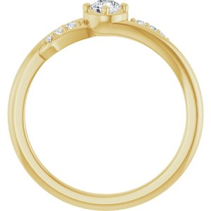 14K Yellow Gold 3.5 mm Round Ring Mounting – image 3