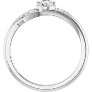18K White Gold 3.5 mm Round Ring Mounting – image 3