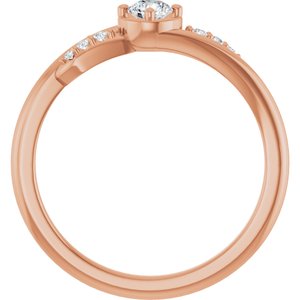18K Rose Gold 3.5 mm Round Ring Mounting – image 3
